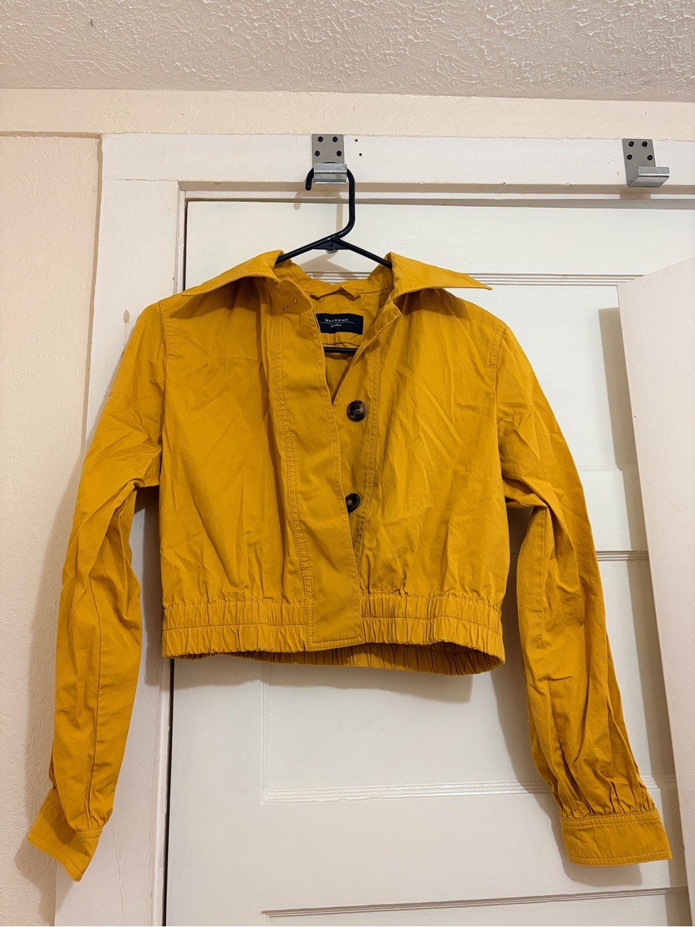 MaxMara Mustard Yellow Cropped Blazer